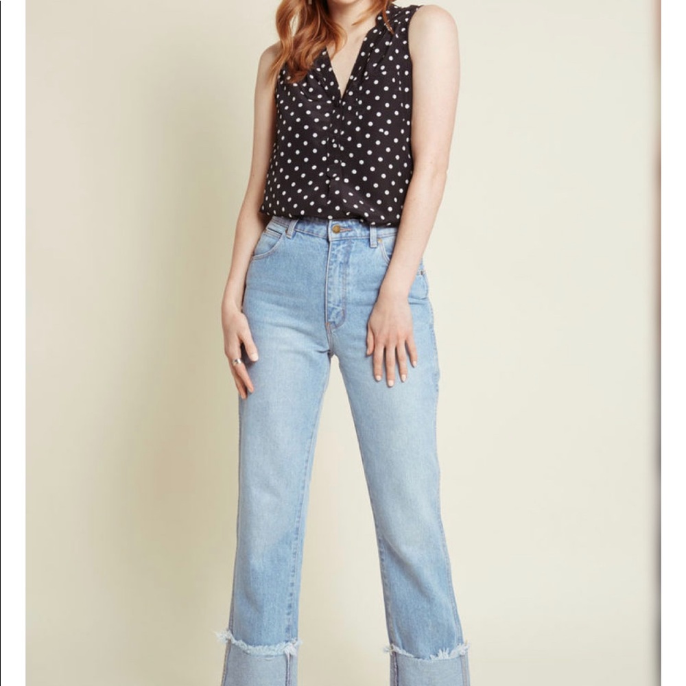 ModCloth Sleeveless Polk Dots Tunic Top - Picture 2 of 8
